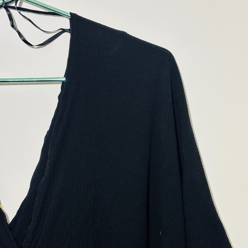 Lulus City Walk Black Short Tying Back Dress | Size Large - Picture 10 of 10